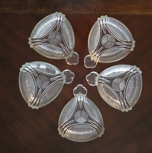 Vintage Atlas Glass Serving Plates